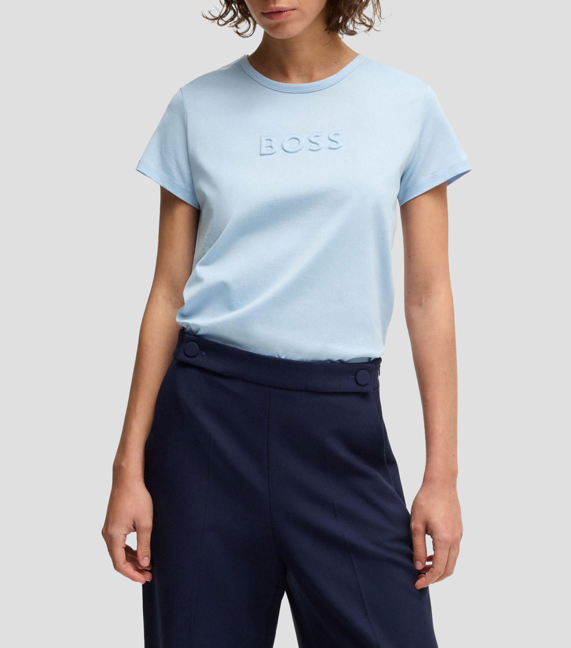 Playera de algodón mercerizado con detalle de logo Hommbre